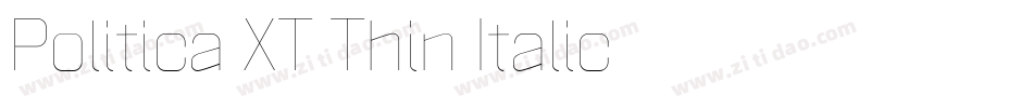 Politica XT Thin Italic字体转换